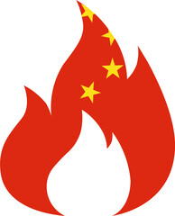 Country flag icon design in shape 