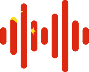 China flag on Audio Wave icon