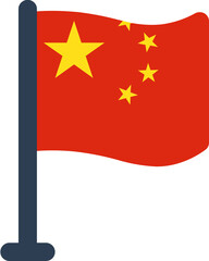 China Flag Rounded