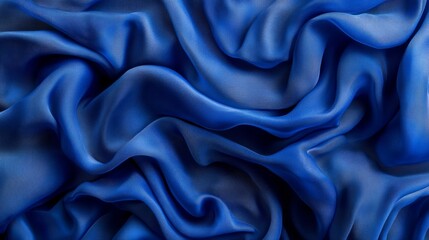 Obraz premium Abstract blue fabric texture. Soft, smooth, and luxurious background. Perfect for fashion, beauty, and design projects.