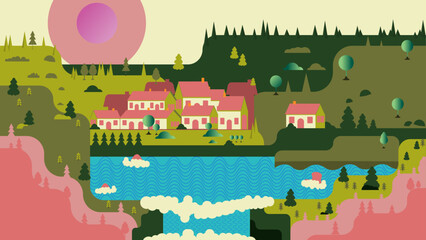 Fototapeta premium Villages