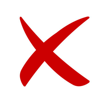 recommend clip art: Red cross mark, Hand drawn style vector x, cross sign in red color, simple x symbol in marker drawn style