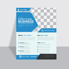 Corporate business flyer design for marketing, business proposal, promotion, advertise, publication, cover page. new digital marketing flyer set.Print