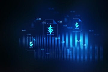 2d illustration usd Dollar symbol 