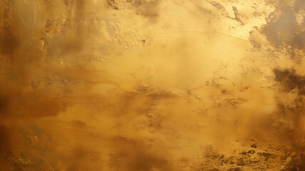 Obraz premium Gold foil texture with distressed finish. Golden background. Grunge metallic yellow surface with scratches. Universal gold background