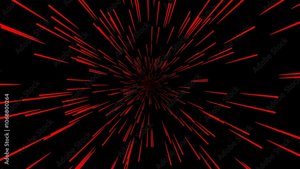 Poster dynamic red flow with energy burst patterns