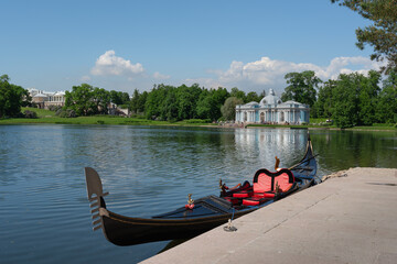 Gondola boat trips. The Grotto Pavilion is a baroque architectural monument located on the banks of...