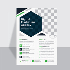 Corporate business flyer design for marketing, business proposal, promotion, advertise, publication, cover page. new digital marketing flyer set.Print