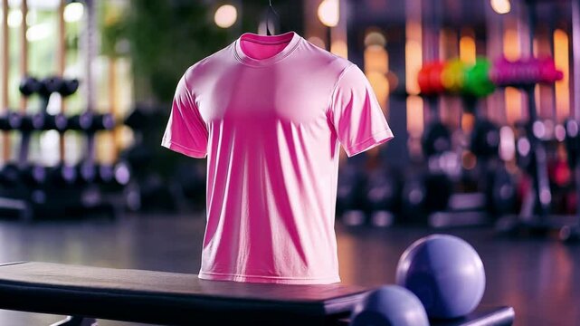 Dynamic sports jerseys mockup in a vibrant gym setting for apparel design