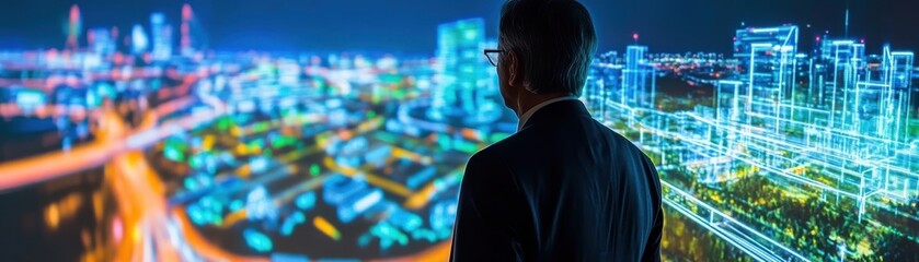 CEO Observing Futuristic Holographic Infrastructure Model for Corporate Planning and Foresight