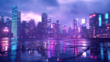 Fototapeta premium The Vibrant Urban Nightscape