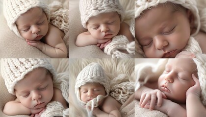 Bundle of Joy: A Collage of Precious Newborn Moments - ar 7:4