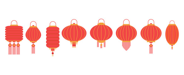 Chinese Lanterns Vector Illustration Collection