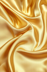 Fototapeta premium Gold Satin Fabric, Glossy Background Material