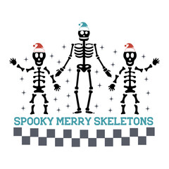 Spooky merry skeletons Svg Design