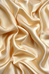 Obraz premium Beige Satin Fabric, Glossy Material Background