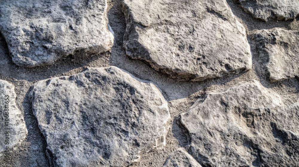 Aufkleber bright gray rustic concrete stone texture background in a square format