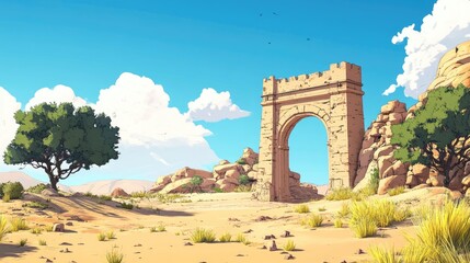 Majestic Ugabmund Gate standing at the entrance of Skeleton Coast Park showcasing rugged natural beauty and adventure potential