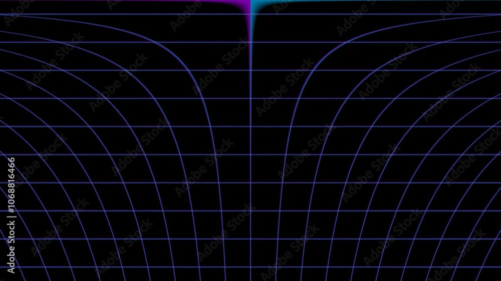Poster dynamic ascension through a colorful inception grid