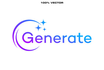Generate AI icon. Artificial intelligence and Machine learning technology concept.  5