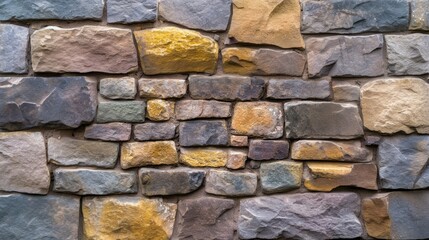 Fototapeta premium Texture of a stone wall. Old castle stone wall texture background. Stone wall as a background or texture. Part of a stone wall, for background