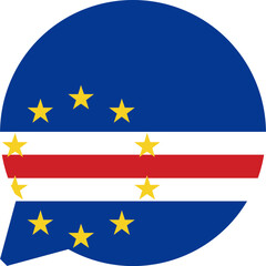 Chat Icon on Cape Verde Flag