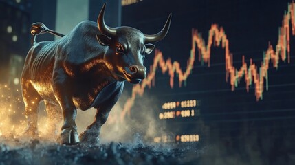 The Bull Market Charge: A Stock Market Metaphor