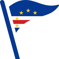 Cape Verde Flag Free Flown Icon