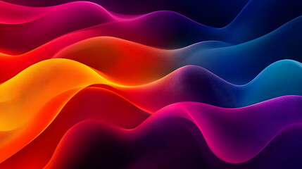 Obraz premium Vibrant Abstract Wave Background: Fluid, Colorful 3D Render of Intertwined Waves Flowing Seamlessly, Creating a Dynamic and Energetic Visual Display.
