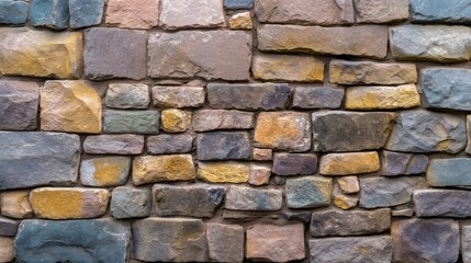 Fototapeta premium Texture of a stone wall. Old castle stone wall texture background. Stone wall as a background or texture. Part of a stone wall, for background