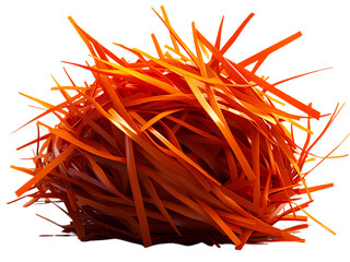 Fototapeta premium Vibrant orange straws create eye-catching abstract art