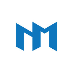 nm logo design vector template, initial nm letter logo design vector template, mn logo vector template, initial mn letter logo design vector. Initial NM Logo