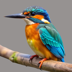 Fototapeta premium Free Vector Colorful beautiful bird in a white background 