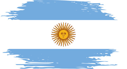 Brush On Argentina Flag