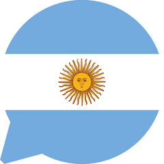 Chat Icon on Argentina Flag