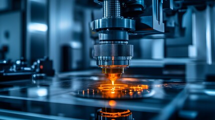 High-tech machine testing the tensile strength of a material, stress testing, product endurance validation
