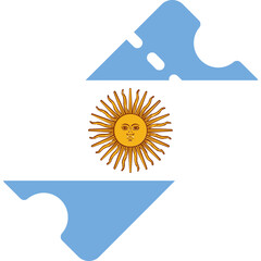 Argentina Flag On ticket