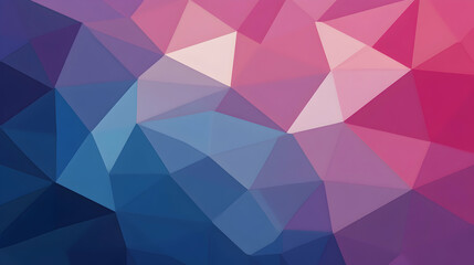 Abstract geometric background with blue and pink polygons.