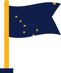Alaska Flag Crisp Flown