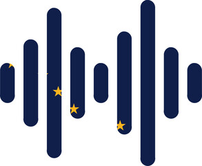 Alaska flag on Audio Wave icon