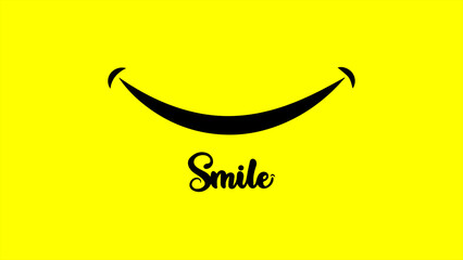 Happy Smiley Face Icon: Cheerful Cartoon Emoticon with a Bright Yellow Background, Radiating Blissful Attitude, Caring Expression, Fun Design, and Joyful Energy for Apps, Symbols, and Signs