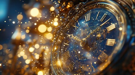 Celebrate the new year countdown to midnight with a stunning festive clock visual
