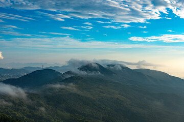 Ningbo City, Zhejiang Province - City skyline from aerial perspective