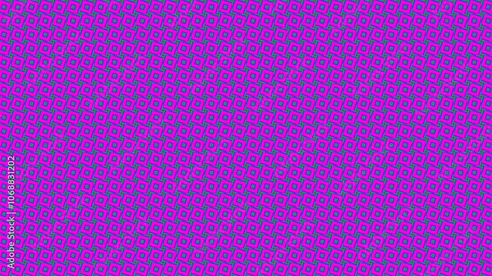 Poster smoothly rotating and colorful grid squares