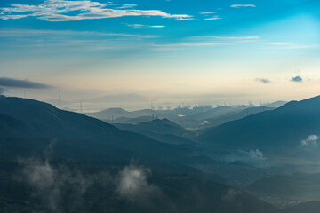 Obraz premium Ningbo City, Zhejiang Province - City skyline from aerial perspective