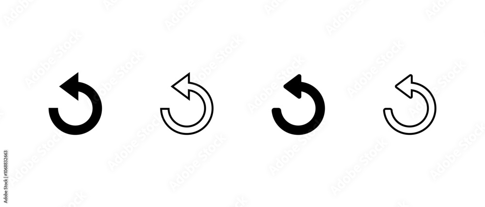 Poster reload, repeat, refresh icon in generic style. loop arrow sign symbol