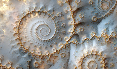 Abstract fractal art with a swirling, intricate design.