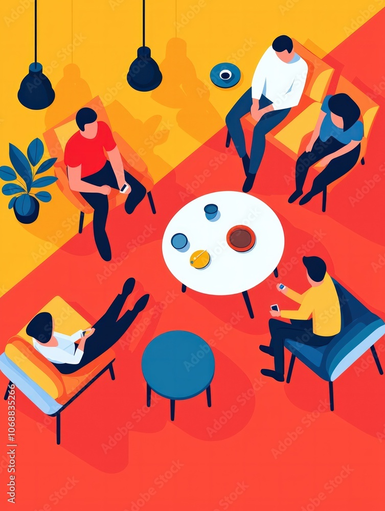 Poster engage in meaningful conversations around a vibrant table setting