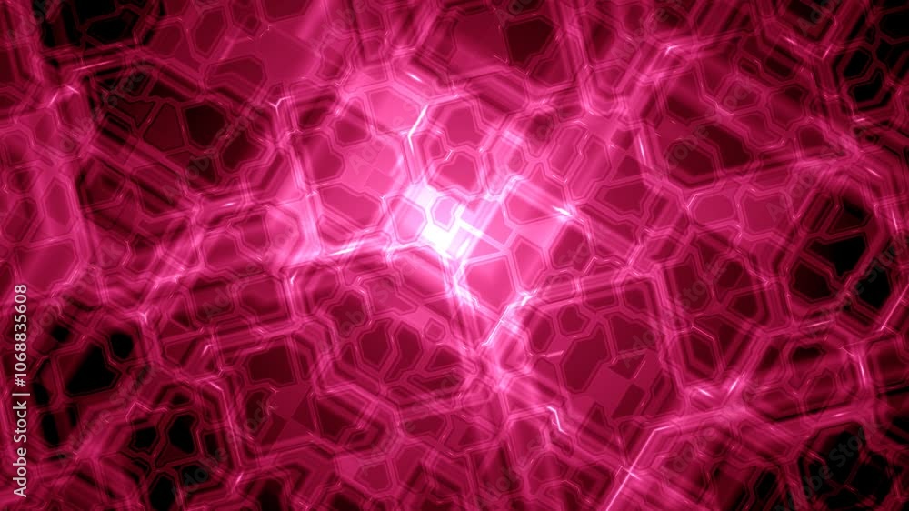 Poster dynamic abstract patterns with vibrant pink hues