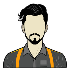 Illustration of a bearded man